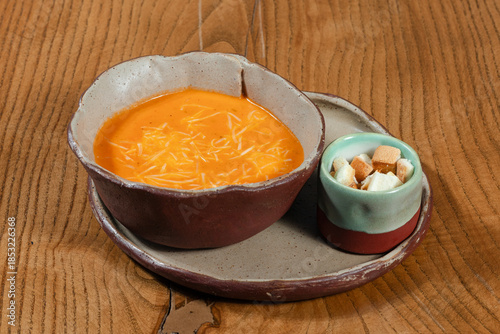 Bowl of pumpkin soup