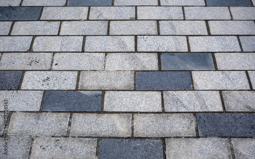 walkway made of concrete paving parquet.