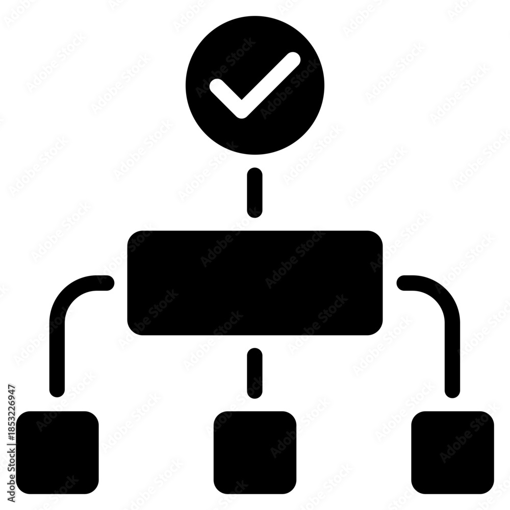 Obraz premium Workflow Success Icon Element For Design