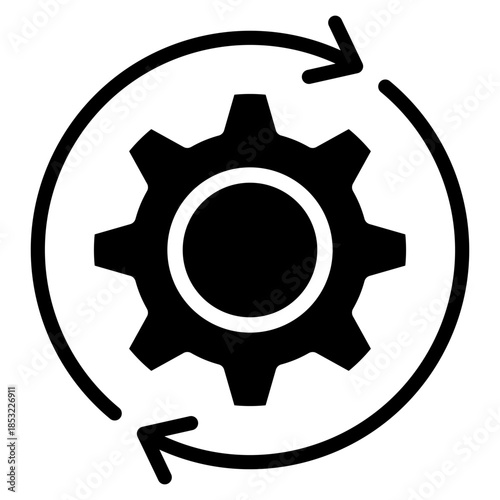 Automation Gear Icon Element For Design