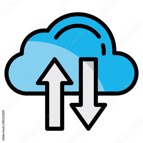 Cloud Sync Icon Element For Design
