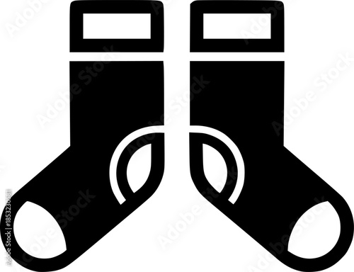 socks glyph flat vector icon
