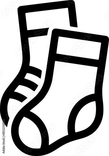 socks glyph flat vector icon