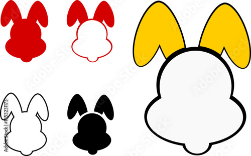 Bunny Silhouette Illustration Sets