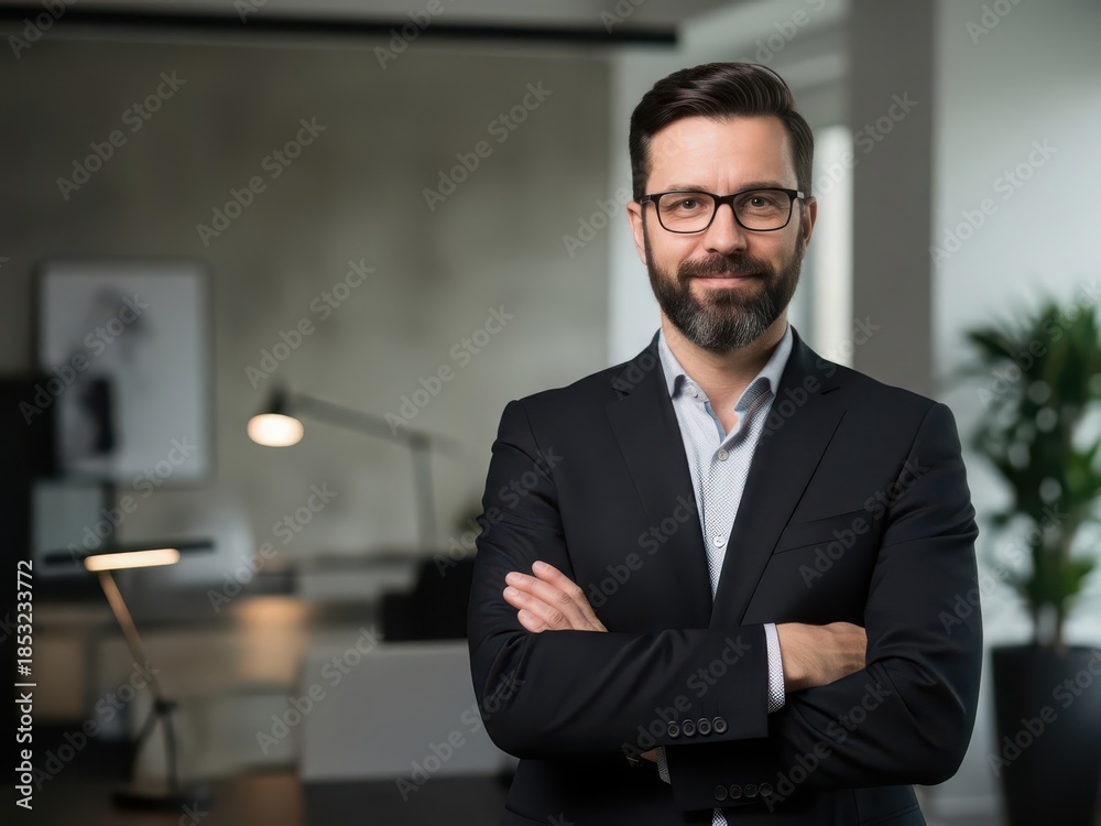 Fototapeta premium Professional man in office setting