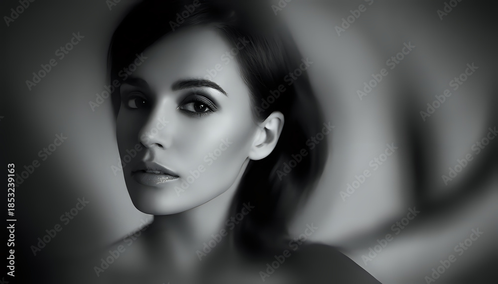Fototapeta premium elegance in the shadows, restraint in black. Refined elegance.