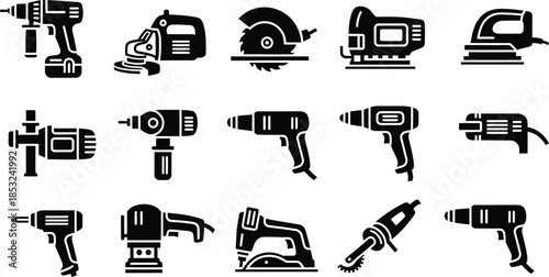 wooden cutting home appliances icons set