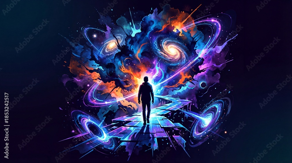 Obraz premium Walking Beyond Reality – T-Shirt Version