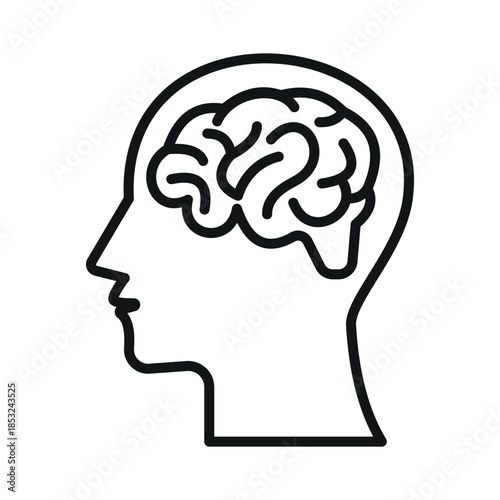 Brain icon vector design template