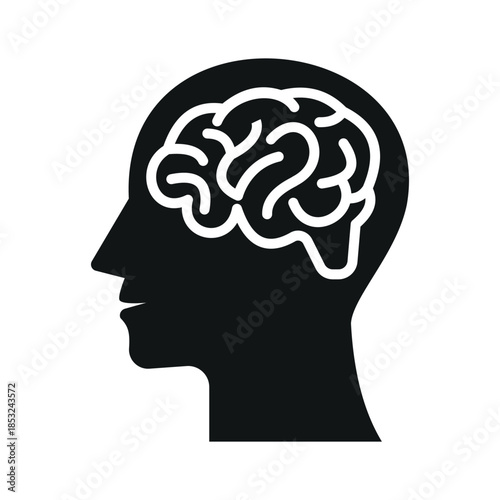Brain icon vector design template