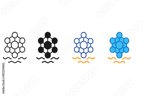 Supersolid Phase Transition. Microscopic particle cluster exhibiting phase transition into supersolid state, simple symmetrical
