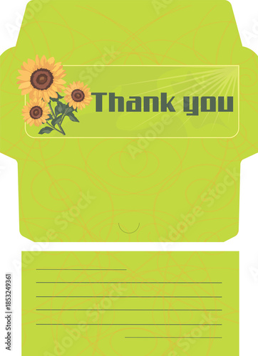 Envelope with the inscription Thank you