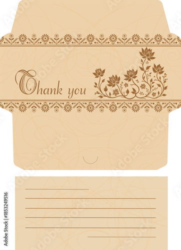 Envelope with the inscription Thank you