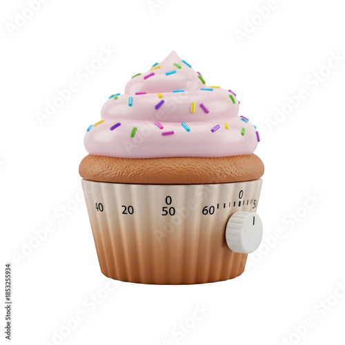 cupcake with pink icing