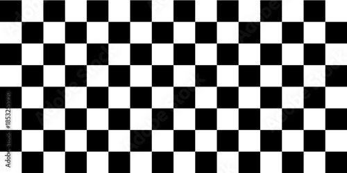 Black and white chess pattern. Checkerboard seamless vector illustration. Abstract checkered checkerboard for game. Grid geometric square shape. Race flag. Retro mosaic floor.