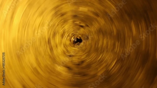 golden disk pendulum swinging, abstract moving background
