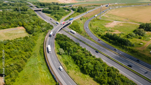 Tapety artystyczne Modern Highway Cloverleaf Interchange in Germany