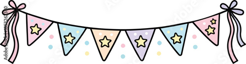 Birthday Party Supplies_Cute Star Ribbon Garland