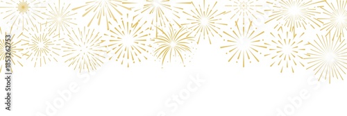 golden fireworks decoration background 