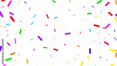 colorful confetti isolated on transparent background