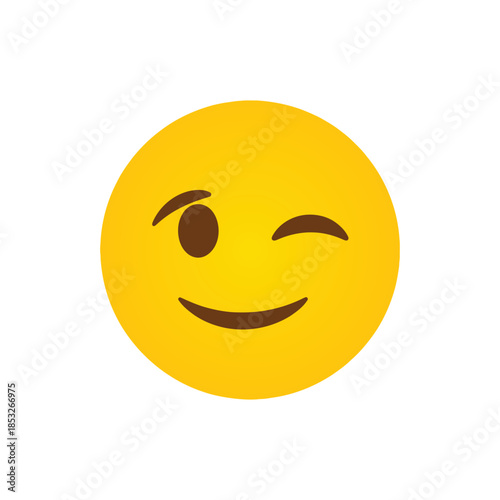 Winking smiling face emoji with raised eyebrow
