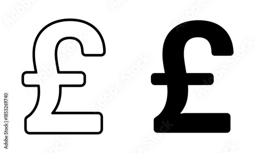 Pound Currency Icon Vector