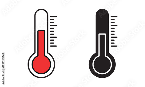 Thermometer Icon Vector. Temperature, Weather, Health Symbol