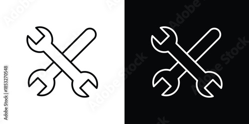 Repair tools icons for UI elements. High-quality vector illustration.