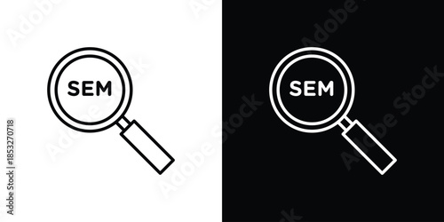 SEM icons for UI elements. High-quality vector illustration.