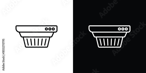 Smoke detector icons for UI elements. High-quality vector illustration.