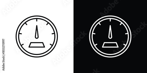 Speedometer icons for UI elements. High-quality vector illustration.