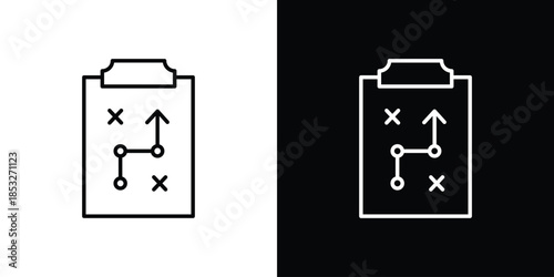 Strategy icons for UI elements. High-quality vector illustration.