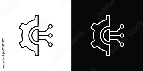 Technology icons for UI elements. High-quality vector illustration.
