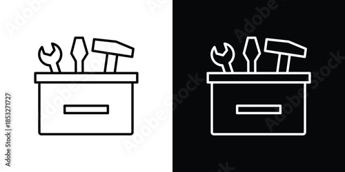 Toolbox icons for UI elements. High-quality vector illustration.