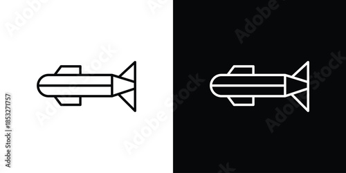 Torpedo icons for UI elements. High-quality vector illustration.