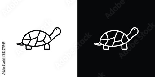 Tortoise icons for UI elements. High-quality vector illustration.