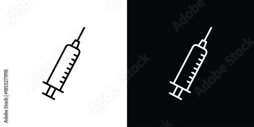 Vaccination icons for UI elements. High-quality vector illustration.