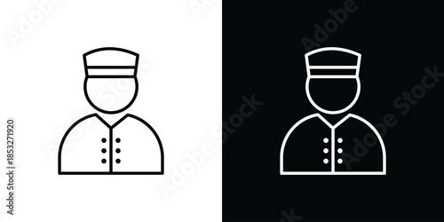 Valet icons for UI elements. High-quality vector illustration.