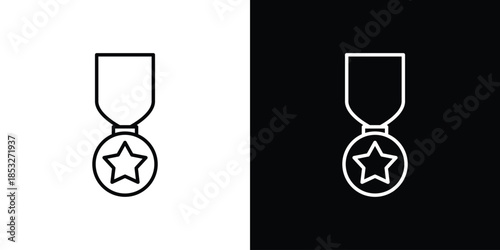 Veteran icons for UI elements. High-quality vector illustration.