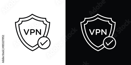 Virtual private network icons for UI elements. High-quality vector illustration.