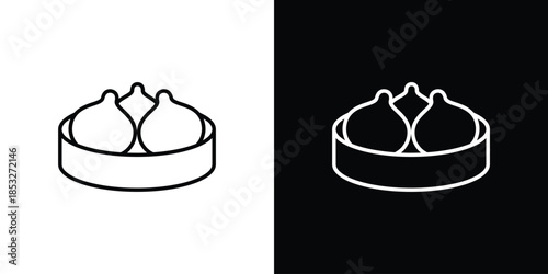 Xiao long bao icons for UI elements. High-quality vector illustration.