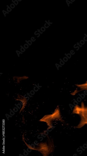 Fire Flame Slow Motion Vertical Video 4k
