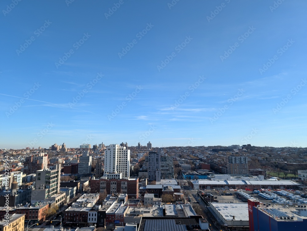 Fototapeta premium Aerial view of Brooklyn from Gowanus, Brooklyn, New York - December 2025