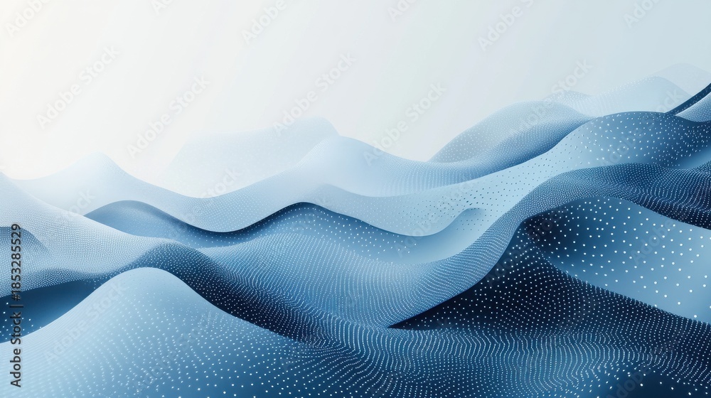 Fototapeta premium soft blue gradient background with snow-like dots