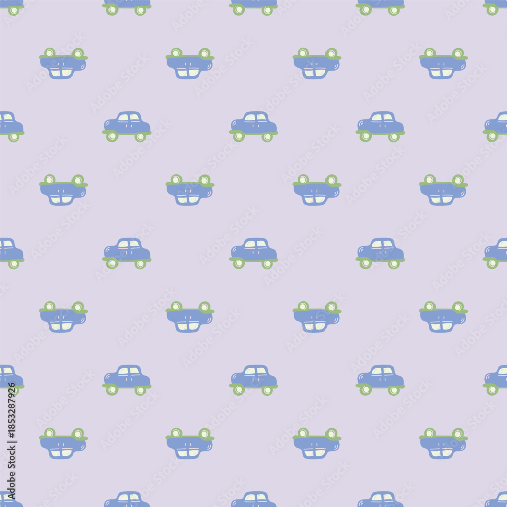 Obraz premium A seamless festive background with automobiles combines tradition with minimalist style. 