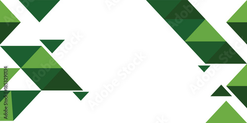 Modern Abstract green and dark green Triangle Geometric Background - Sophisticated Amethyst and Plum Polygonal Design for Corporate Branding and Minimalist Web Graphics on White