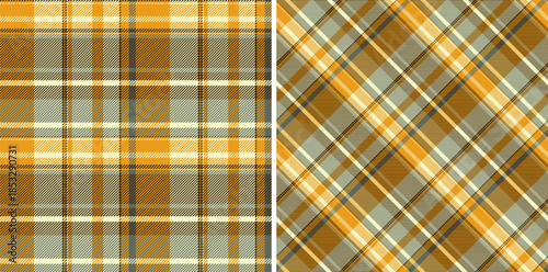 Tartan plaid texture of textile fabric pattern with a check seamless vector background. Set in warm colors for bed sheet designs in bedroom.
