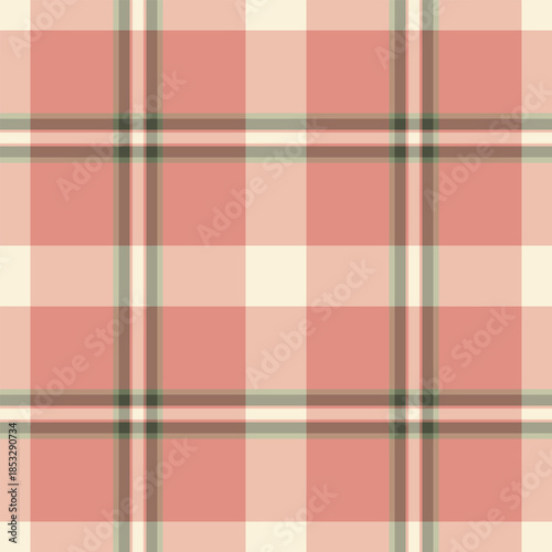 Short texture check textile, drapery tartan seamless vector. Lady pattern background plaid fabric in orange and light colors.