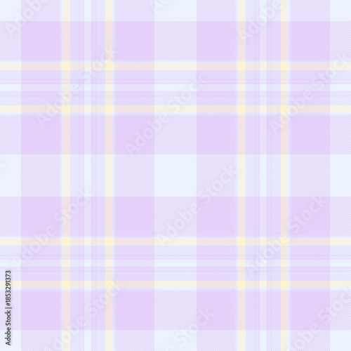 Pastel plaid pattern in calming lavender, blue, and yellow. A timeless textile design, perfect for backgrounds, fashion, or decorative projects. Versatile and gentle.