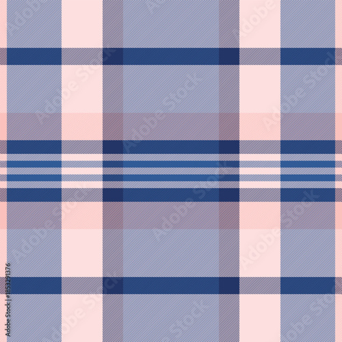 Creative textile vector background, folklore texture seamless plaid. Shop tartan pattern check fabric in blue and misty rose colors.
